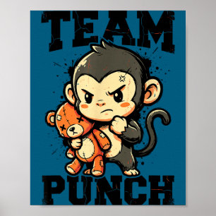 Team stomp taaie baby aap knuffel speelgoed meme poster