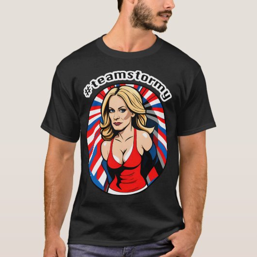 Team Stormy - Stormy Daniels en Donald Trump Affa T-shirt (Voorkant)