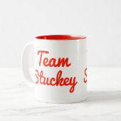 Team Stuckey Tweekleurige Koffiemok (Voorkant links)