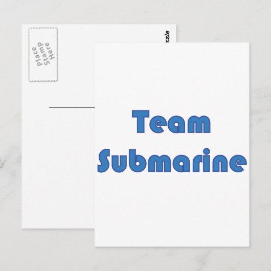 Team Submarine Briefkaart (Voorkant / Achterkant)