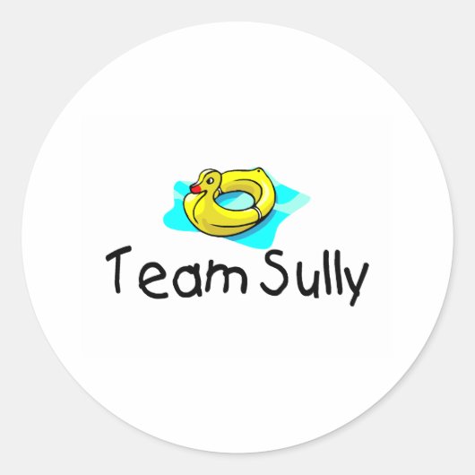 Team Sully Duck Ronde Sticker (Voorkant)