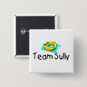 Team Sully Duck Vierkante Button 5,1 Cm (Voorkant /achterkant)