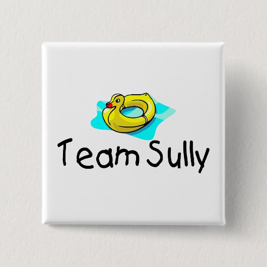 Team Sully Duck Vierkante Button 5,1 Cm (Voorkant)