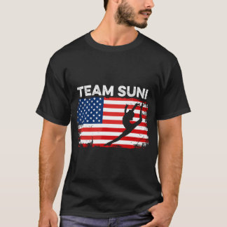 Team Suni Gymnastiek Gymnast Sunisa Lee USA Vlag A T-shirt