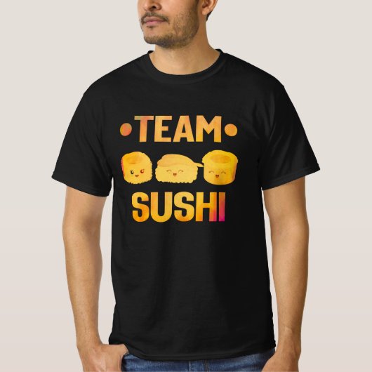 Team Sushi citeert Japans kawaii-voedsel T-shirt (Voorkant)