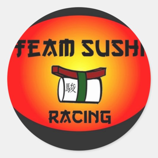 Team Sushi Racing Ronde Sticker (Voorkant)