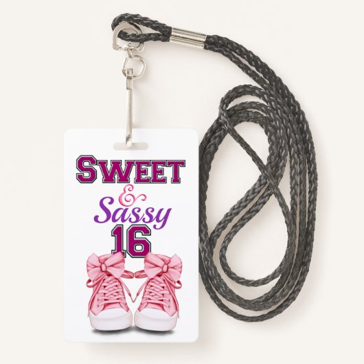 Team Sweet 16 Badge - Bekijk terug (Voorkant met draagriem)