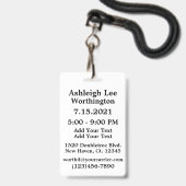 Team Sweet 16  Badge - Zie achterkant (Achterkant met lanyard)