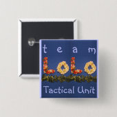 team tactische eenheid vierkante button 5,1 cm (Voorkant /achterkant)