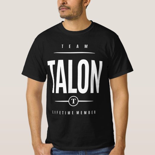 Team Talon Lifetime Lid Persoonlijke naam T-shirt (Voorkant)