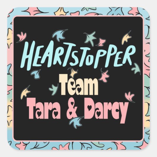Team Tara en Darcy Vierkante Sticker (Voorkant)