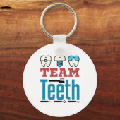 Team Teeth Dental Squad Personad Dentist Hygienist Sleutelhanger (Voorkant)