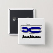 Team Telomere (Biology Humor) Vierkante Button 5,1 Cm (Voorkant /achterkant)
