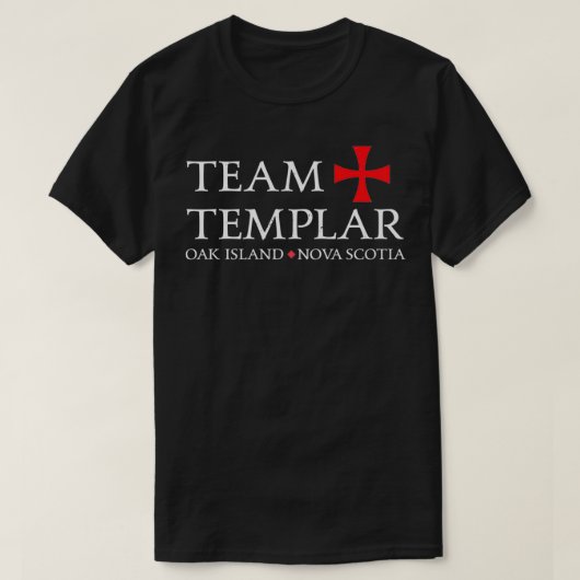 Team Templar Funny Oak Island Treasure Product Whi T-shirt (Design voorkant)
