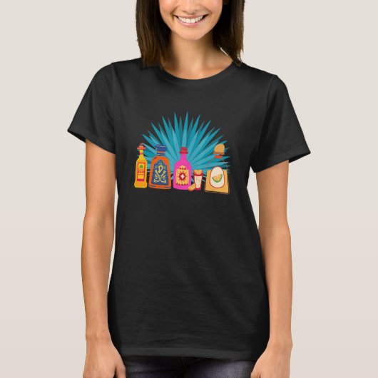 Team Tequila Zout Limoen Mexicaanse Drink Fles Pla T-shirt (Voorkant)
