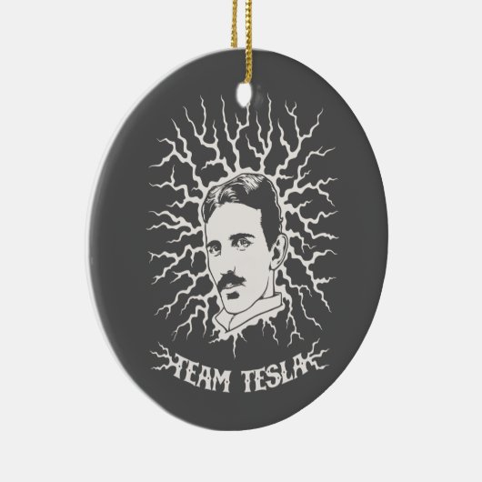 Team Tesla Keramisch Ornament (Rechts)