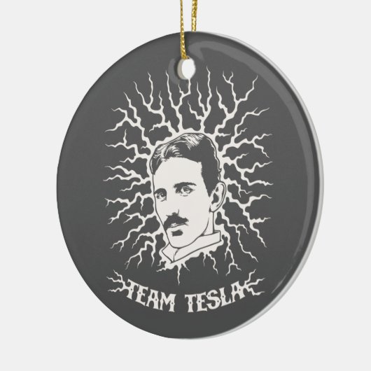Team Tesla Keramisch Ornament (Links)