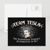 Team Tesla Static Hair Briefkaart (Voorkant / Achterkant)