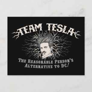 Team Tesla Static Hair Briefkaart