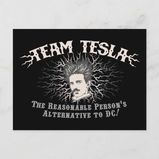Team Tesla Static Hair Briefkaart (Voorkant)