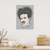 Team Tesla Static Hair Poster (Keuken)