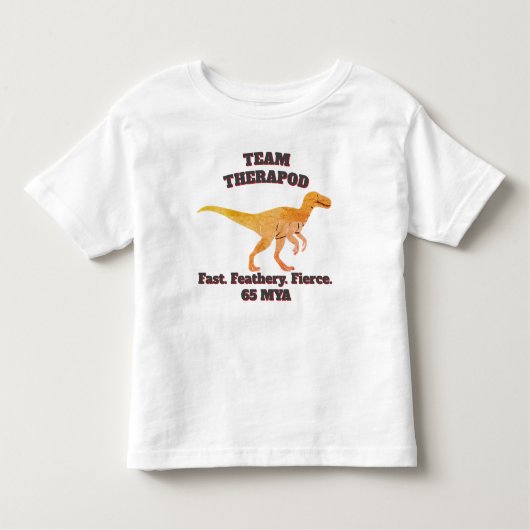 Team Theropoda - Snel. Veertig. hevig Kinder Shirts (Voorkant)