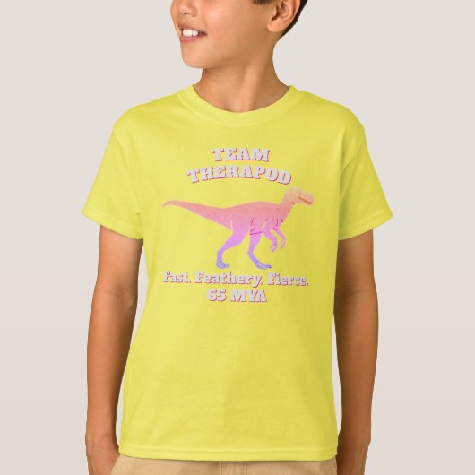 Team Theropoda - Snel. Veertig. hevig T-shirt (Voorkant)