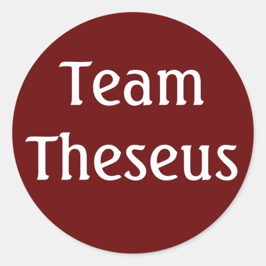 Team Theseus, Griekse Hero Ronde Sticker (Voorkant)
