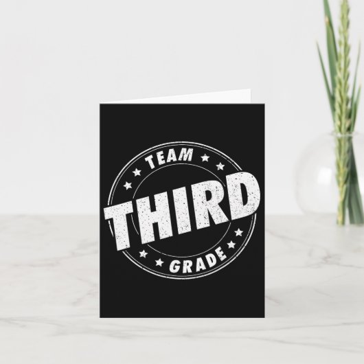 Team Third Grade Teacher Student Back To School 3r Kaart (Voorkant)
