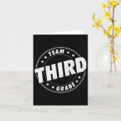 Team Third Grade Teacher Student Back To School 3r Kaart (Gele Bloem)
