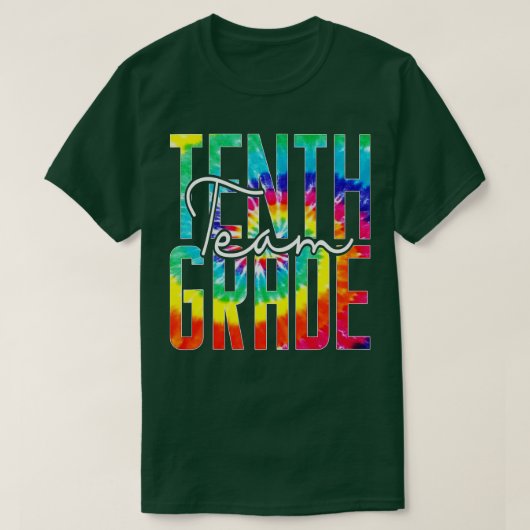 Team tiende graad Hallo 10e graad terug naar schoo T-shirt (Design voorkant)