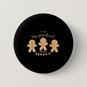Team Tiny Gingerbread NICU Crew Verpleegster Chris Ronde Button 5,7 Cm