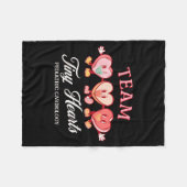 Team Tiny Heart Pediatric Cardiology Candy Heart V Fleece Deken (Voorkant (Horizontaal))