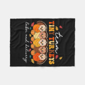 Team Tiny Turkeys Labor And Delivery Nurse Thanksg Fleece Deken (Voorkant (Horizontaal))