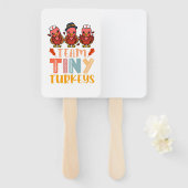 Team Tiny Turkeys Verpleegkundige Thanksgiving Her Handwaaier (Voorkant en achterkant)