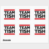 Team Tish Vierkante Sticker (Vel)