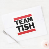 Team Tish Vierkante Sticker (Envelop)