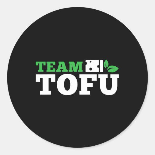 Team Tofu Workout Vegan Bodybuilding Fitness Plant Ronde Sticker (Voorkant)