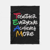 Team Together Everyone Achieves More Teamwork Moti Fleece Deken (Voorkant)