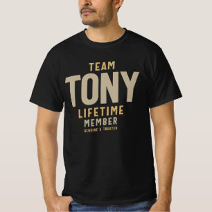 Team Tony Lifetime Lid Persoonlijke naam T-shirt