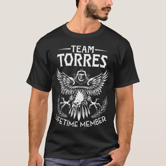 Team TORRES Levenslang Lid Achternaam T-shirt (Voorkant)