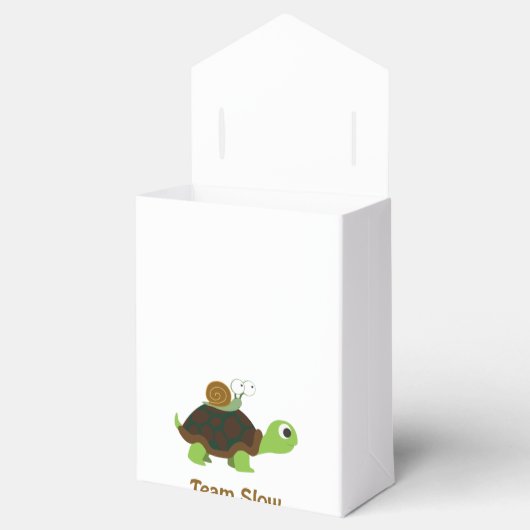 Team Trage Cute Cartoon Turtle and Snail Bedankdoosjes (Geopend)