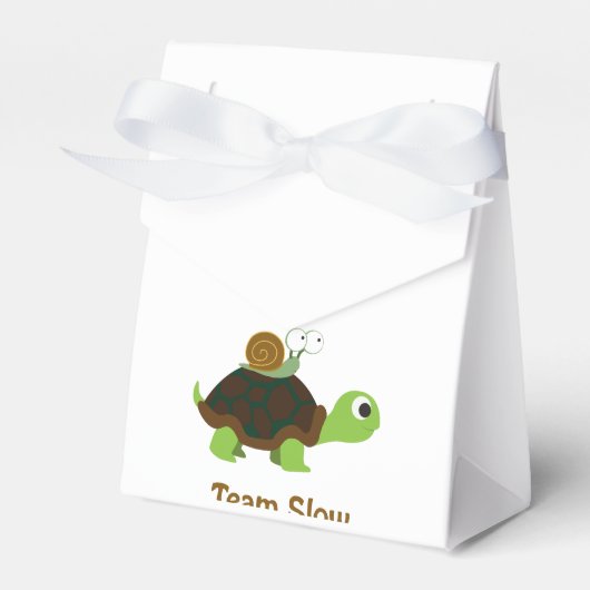 Team Trage Cute Cartoon Turtle and Snail Bedankdoosjes (Voorkant Zijde)