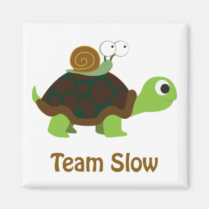 Team Trage Cute Cartoon Turtle and Snail Magneet
