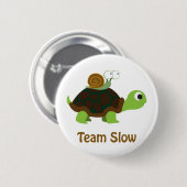 Team Trage Cute Cartoon Turtle and Snail Ronde Button 5,7 Cm (Voorkant /achterkant)