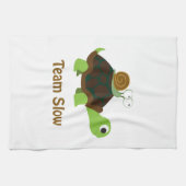 Team Trage Cute Cartoon Turtle and Snail Theedoek (Horizontaal)
