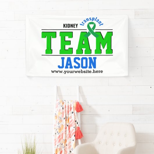 Team Transplant Sport Groen Lint  Spandoek (Insitu)