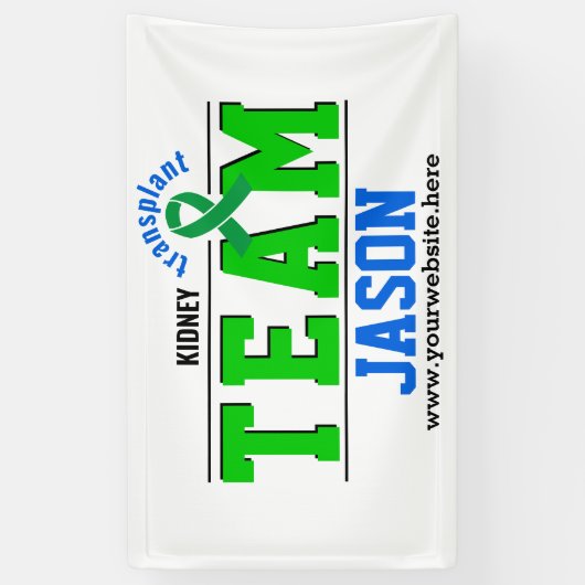 Team Transplant Sport Groen Lint  Spandoek (Verticaal)
