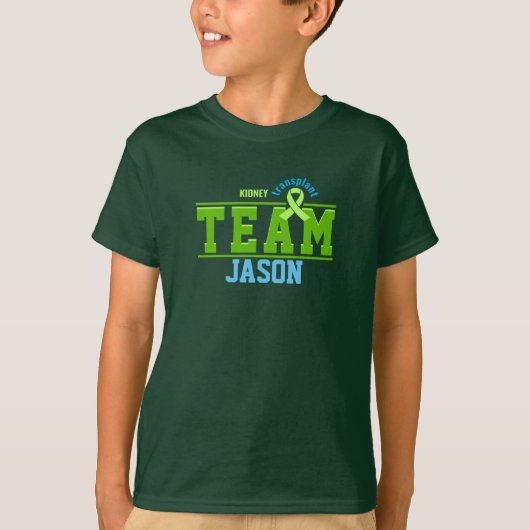 Team Transplant Sport Groen Lint  T-shirt (Voorkant)