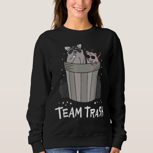Team Trash Animals Gang Opossum Raccoon Ra Trui (Voorkant)